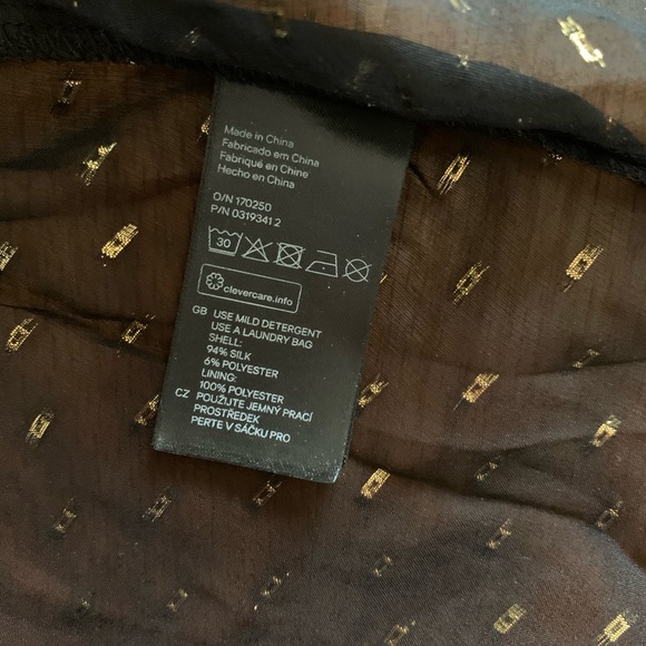 🆕 Silk Chiffon Black Maxi Dress by H&M Size 8 - Picture 7 of 8